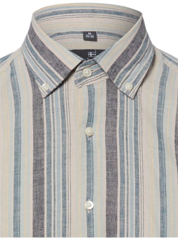 Nils Sundström Hemd in indigo beige - 0004