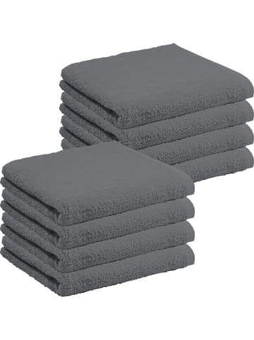 REDBEST Frottier, Leichtfrottier Duschtuch 8er-Pack Oceanside in anthrazit