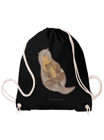 Mr. & Mrs. Panda stoff rucksack Otter Kind ohne Spruch in Schwarz