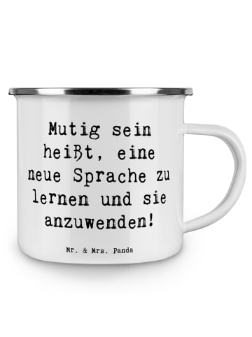 Mr. & Mrs. Panda Kaffeebecher Spruch Sprachen Lernen und Anwende... in Weiß