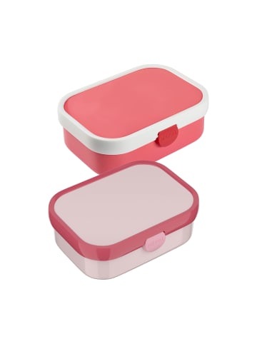 Mepal 2er Set Brotdosen mit Einsatz & Gabel Campus in 700 ml in Cool Pink & Pink