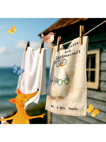 Mr. & Mrs. Panda Handtuch Augenoptiker Leidenschaft Design mit S... in Weiß