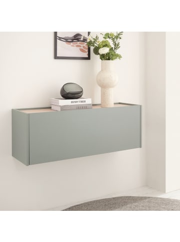 Furn.Design Hängeschuhschrank in Salbei Grün mit Eiche, Flurkommode Hängeschrank, 100 cm
