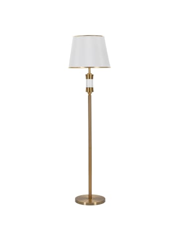 Mauro Ferretti Stehlampe aus weißem und goldfarbenem Metall, Ø 41 x 160 cm