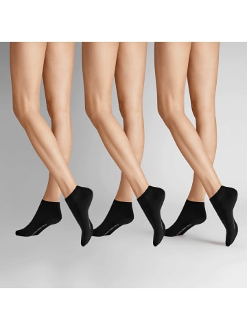 Hudson Sneakersocken Easy³ 3-Pack in Black