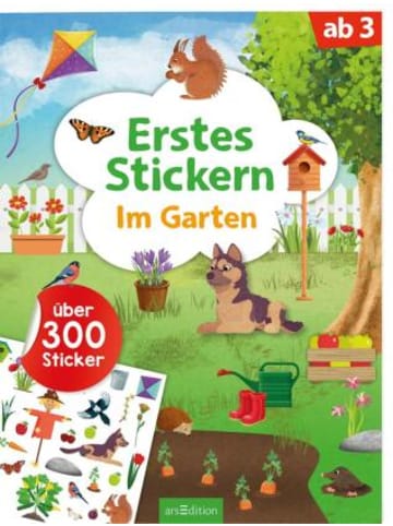 ars edition Buch - Erstes Stickern - Im Garten