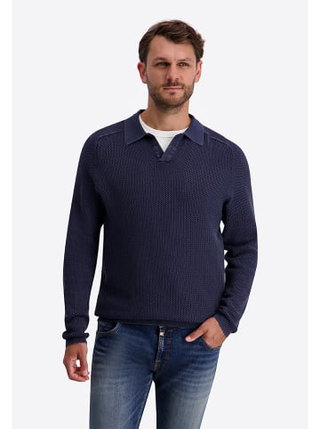 Timezone Modischer Pullover Gestrickt Einfarbig Langarm in Dunkelblau