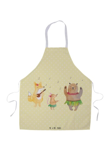 Mr. & Mrs. Panda Schürze Waldtiere Aloha ohne Spruch in Gelb Pastell