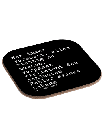 Mr. & Mrs. Panda Tischuntersetzer Wer immer versucht, alles... m... in Schwarz