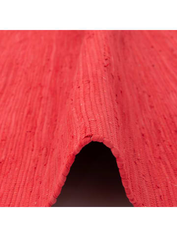 Pergamon Baumwolle Natur Teppich Läufer Jolly Cotton in Rot