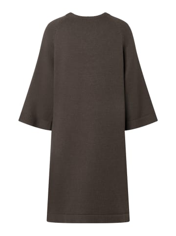 More & More lockeres 3/4 Arm-Feinstrickkleid in espresso brown