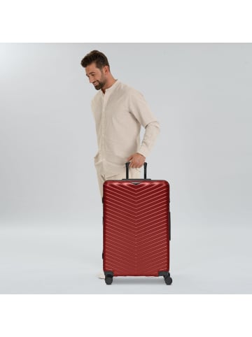 Redolz Essentials 18 4 Rollen Trolley 76 cm mit Dehnfalte in metallic-red shiny