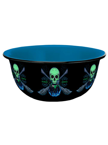 Geda Labels Müslischale Skull Witchcraft Emaille-Optik 600ml in Schwarz - 600 ml