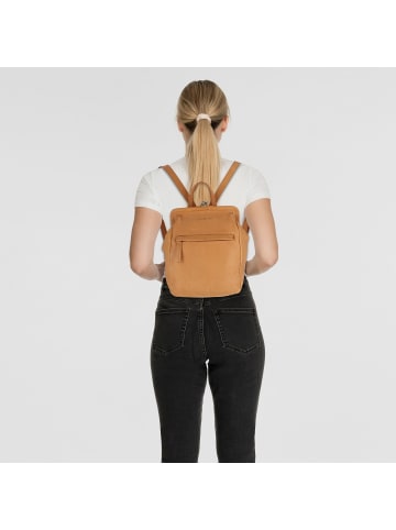 Greenburry Vintage washed City Rucksack Leder 27 cm in cognac
