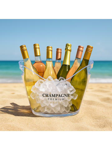 relaxdays 4 x Eiseimer in Transparent - 8l