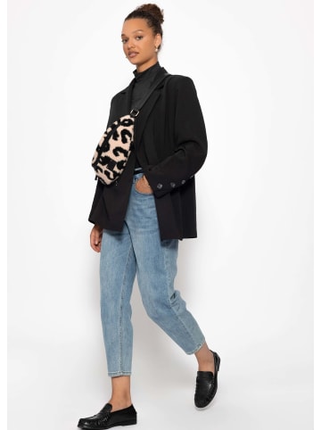 SASSYCLASSY Langarm Shirt mit Rollkragen in Schwarz