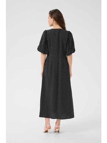 Kaffe Kleid KAgwen Tight fit in Black/Chalk dot
