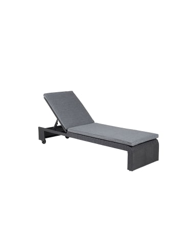 ebuy24 Sonnenliege London Schwarz 60 x 196 cm