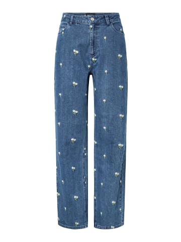 Pieces Straight Fit Jeans in Medium Blue Denim