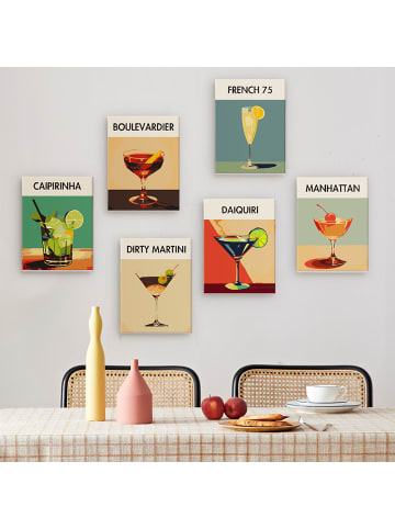 ARTNANAS Mini Malen nach Zahlen 4er/6er Set-"Cocktails Pop Art 4"