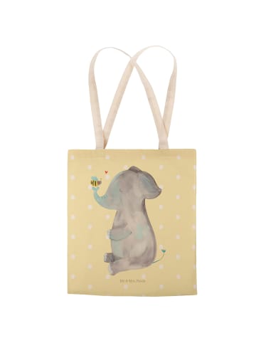Mr. & Mrs. Panda Shopping Bag Elefant Biene ohne Spruch in Gelb Pastell