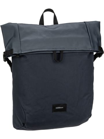 SANDQVIST Rolltop Rucksack Alfred Rolltop Backpack in Navy/Black Webbing