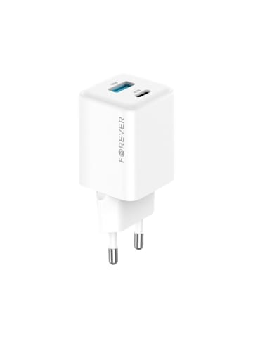 FOREVER Forever TC-08-45AC GaN PD QC Ladegerät 1x USB-C 1x USB 45W weiß