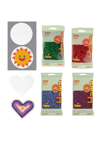 Hama Set Bio Midi-Bügelperlen & Stiftplatten in bunt
