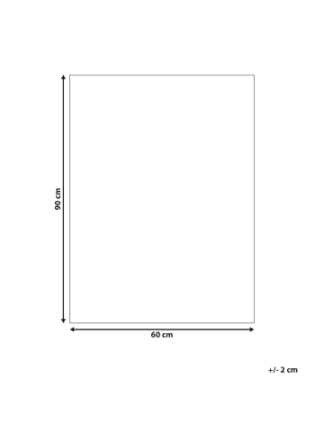 Beliani Badematte GARHI in Beige/Grau - (W) 60 x (L) 90 cm