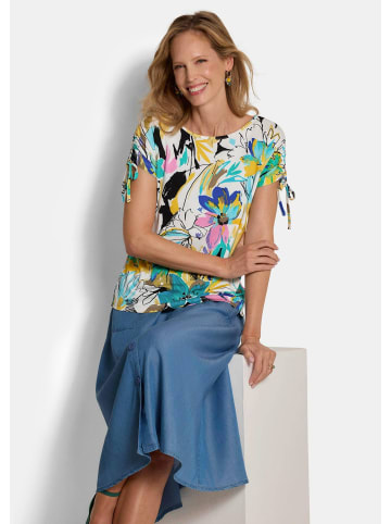 GOLDNER Jerseyshirt mit floralem Design in bunt / gemustert