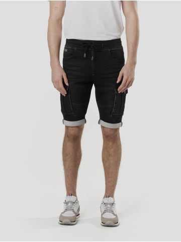 KOROSHI Kurze jogger-jeans-strick-cargo-regular in Schwarzer denim