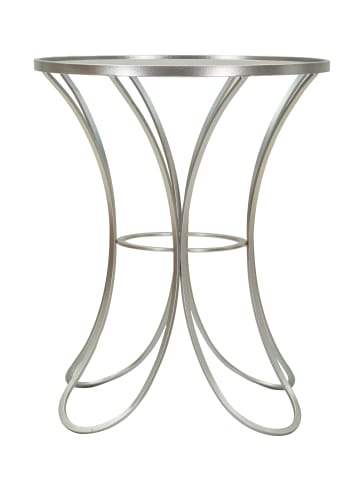 Mauro Ferretti Couchtisch aus silberfarbenem Metall, Ø 56 x 68 cm