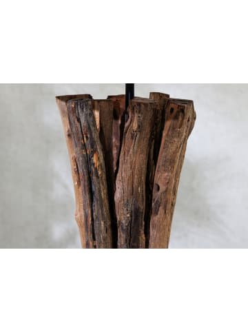 Licht-Erlebnisse Tischlampe Ø 27 x (H)58 cm in Natur Weiß SchwarzNatur Weiß Schwarz