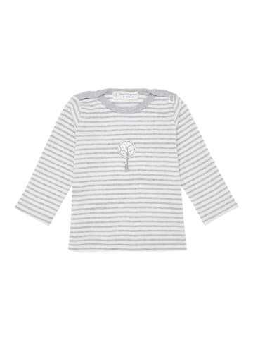 Sense Organics Bio Baby Langarmshirt "Luna" in Grau-Weiß