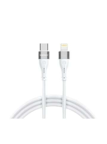 Wozinsky PD 27 Watt Schnell-Ladekabel iPhone / Typ-C (USB-C) Kabel 2 Meter in Weiß