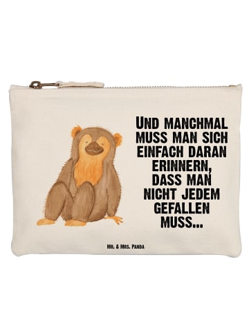 Mr. & Mrs. Panda NeZeichenssaire Affe mit Spruch in Weiß