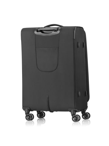 Pack Easy GoUp 4 Rollen Trolley M 65 cm mit Dehnfalte schwarz