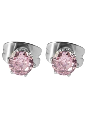 Adeliás Damen Ohrringe – Ohrstecker aus Edelstahl mit Zirkonia in silber