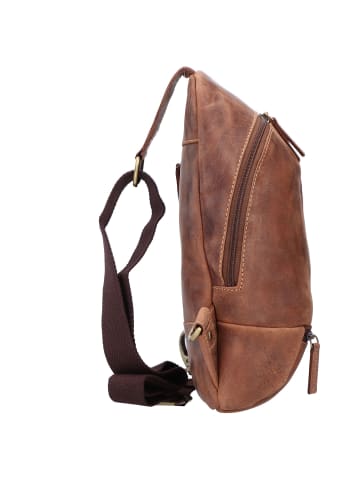 Greenburry Vintage Umhängetasche Leder 32 cm in brown