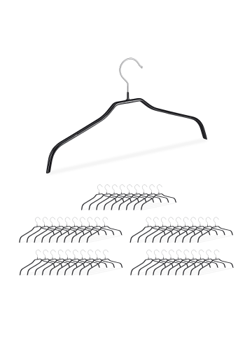 relaxdays 100x Kleiderbügel in Schwarz