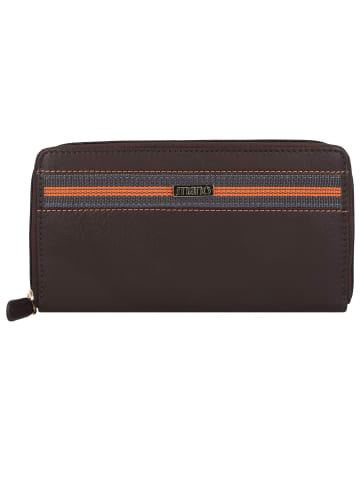 mano Don Leonardo Geldbörse RFID Leder 18 cm in dunkelbraun