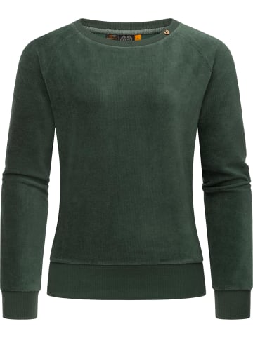 ragwear Kapuzensweatshirt Johanka Velvet in Pine Green