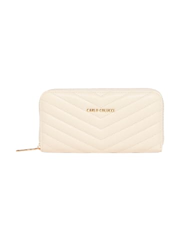 Carlo Colucci Geldbörse Eliseo in Creme