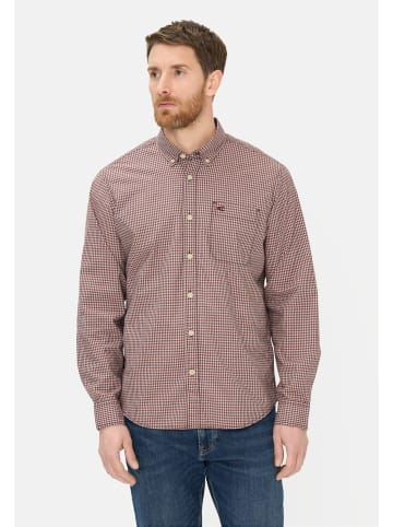 Camel Active Langarmhemd mit Brusttasche in Rot