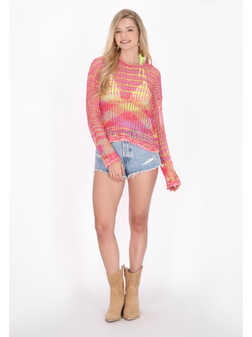 IZIA Women Sweater in pink multicolor