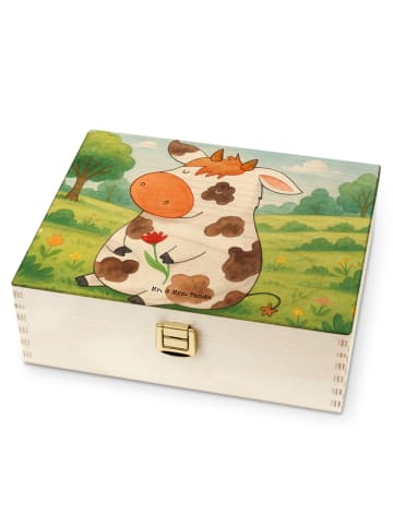 Mr. & Mrs. Panda Teebox Kuh Design ohne Spruch in Weiß