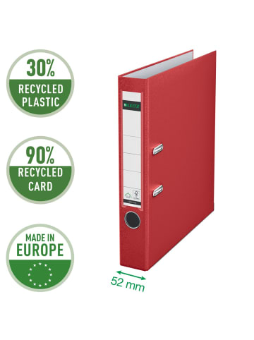 Leitz Ordner Kunststoff A4 180Grad 52mm rot