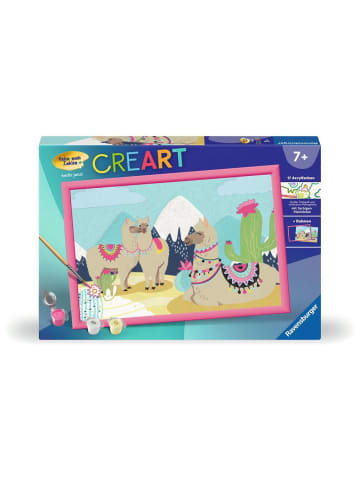 Ravensburger Malprodukte CreArt, Malen nach Zahlen Kinder - Glückliche Lamas Malen nach Zahlen Kinder Ab 7 Jahre in bunt