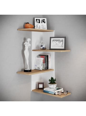 ebuy24 Regal Balos Ablagen Weiß 45 x 45 cm