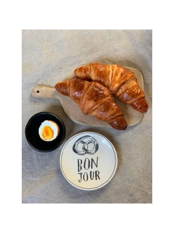 Blond Amsterdam Petit-Four-Teller Bonjour in Schwarz - 12cm